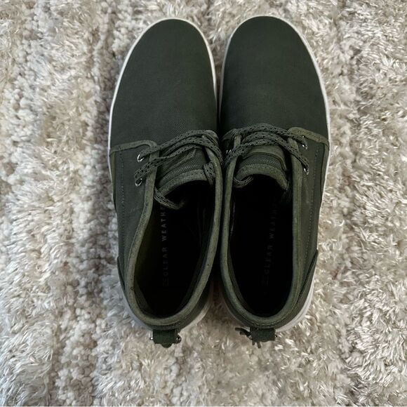 Clear Weather Lace Up Green Canvas Docksider Sneakers Size Mens 9.5 Women’s 11 - Picture 6 of 8
